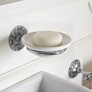 Sbordoni Flora Мыльница с керамической чашей, подвесная, цвет: хром FL100CR
