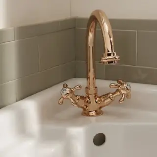 Sbordoni Firenze Смеситель для раковины на 1 отв. с донным клапаном, цвет: бронза FI85BR