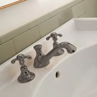 Sbordoni Firenze Смеситель для раковины на 3 отв., излив 14xh6,5 см, цвет: черный никель FI142maNN