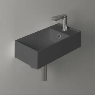 Simas Agile Раковина подвесная 50х27 см, с переливом, отверстие под смеситель, цвет: antracite matt AG50 antracite matt*1