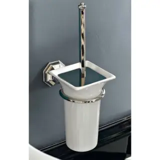 Sbordoni Deco Ершик для унитаза подвесной с керамической колбой, цвет: никель DE111NI