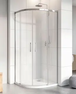 Radaway Idea PDD Фронтальная стенка, прозрачная 6 мм, Easy Clean 90х200,5h см, цвет: хром глянцевый 387158-01-01