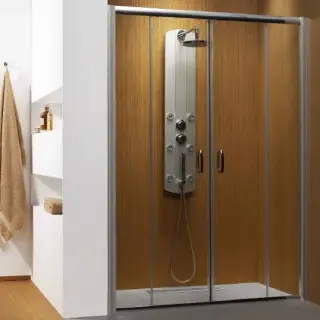 Radaway Premium Plus DWD Душевая дверь в нишу, прозрачная 5 мм, 150х190h см, цвет: хром глянцевый 33393-01-01N