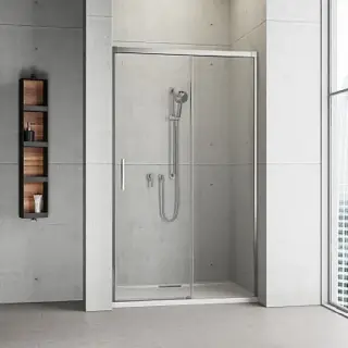 Radaway Idea DWJ Душевая дверь в нишу, левая, прозрачная 6 мм, 100х200,5h см, цвет: хром глянцевый 387014-01-01R