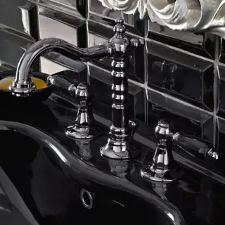 Sbordoni Livia Смеситель для раковины на 3 отв., h11 см, черные ручки, цвет черный никель LI142clNNN