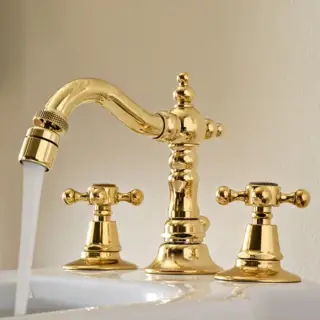 Sbordoni Londra Смеситель для биде на 3 отв. с донным клапаном, цвет: глянцевая латунь LO146clOL