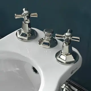 Sbordoni Deco Prestige Смеситель для биде на 3 отв., ручки Deco, цвет никель DE151NI