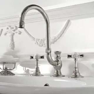 Sbordoni Antica Смеситель для раковины на 3 отв., излив 19 см, h32,5 см, цвет хром AN142saCR