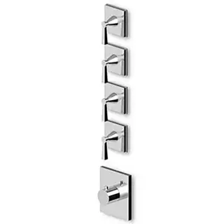 Zucchetti Bellagio Смеситель для душа встроенный, термостат, с 4-мя зап. клап., цвет: хром ZB2662