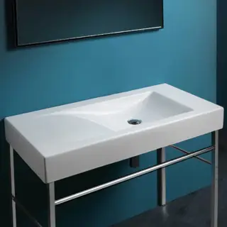 Simas Frozen Раковина подвесная 100х50 см, без перелива и отвер. под смеситель, цвет: белый глянц. FZ12bi*0