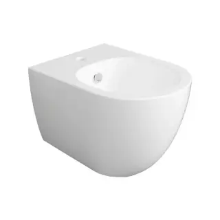 Simas Vignoni Биде подвесное 34х48 см c 1 отверстием под смеситель и переливом, цвет: белый глянц. VI29bi*1