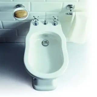 Simas Londra Биде напольное 34х53 см c 1 отверстием под смеситель и переливом, цвет: белый глянцевый LO923bi*1