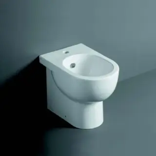 Simas E-Line Биде напольное 35х51 см c 1 отверстием под смеситель и переливом, цвет: белый глянцевый EL04bi