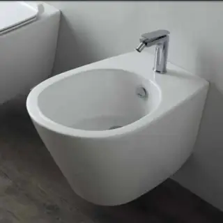 Simas Gambassi Биде подвесное 37,5х56,5 см c 1 отвер. под смеситель и переливом, цвет: белый глянц. GA19bi*1