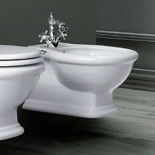 Simas Lante Биде подвесное 38,5х53 см c 1 отверстием под смеситель и переливом, цвет: белый глянц. LA19bi*1