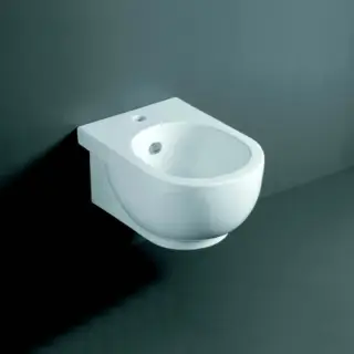 Simas E-Line Биде подвесное 35х51 см c 1 отверстием под смеситель и переливом, цвет: белый глянцевый EL19bi*1