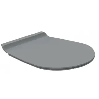 Simas Vignoni Крышка-сиденье для унитаза, с микролифтом, крепление хром, цвет: cemento matt VI004 cemento matt/cr