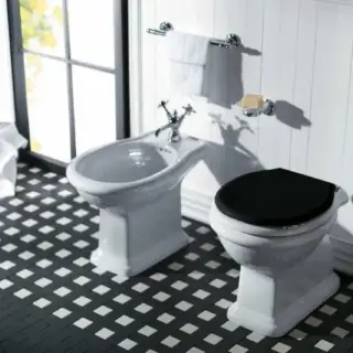 Simas Lante Биде напольное 38,5х58 см c 1 отверстием под смеситель и переливом, цвет: белый глянц. LA04bi*1