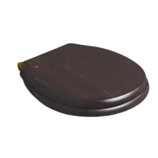 Simas Londra Крышка-сиденье для унитаза, с микролифтом, крепление золото, цвет: noce LO009 noce/oro