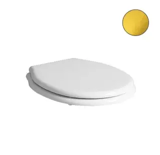 Simas Londra Крышка-сиденье для унитаза, с микролифтом, крепление золото, цвет: белый глянцевый LO007 bi/oro