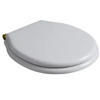 Simas Londra Крышка-сиденье для унитаза, без микролифта, крепление золото, цвет: белый глянцевый LO003 bi/oro