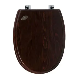 Simas Arcade Крышка-сиденье для унитаза, без микролифта, крепление хром, цвет: noce AR004noce/cr