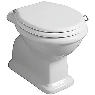 Simas Lante Унитаз напольный с вертикальным сливом 42х73 см, без крышки-сиденья, цвет: белый глянц. LA01bi