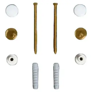 Simas Londra Комплект вертикальных крепежей для унитаза/биде с заглушками, цвет: бронза F90br