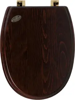 Simas Arcade Крышка-сиденье для унитаза, с микролифтом, крепление бронза, цвет: noce AR009noce/br