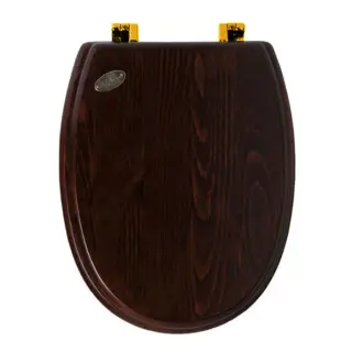 Simas Arcade Крышка-сиденье для унитаза, без микролифта, крепление золото, цвет: noce AR005noc/oro