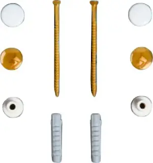 Simas Londra Комплект вертикальных крепежей для унитаза/биде с заглушками, цвет: золото F90oro