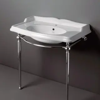 Simas Arcade Консоль под раковину AR864 напольная 68,5х41,5х85,5h см, округлая, цвет: хром глянцевый ARCG1cr