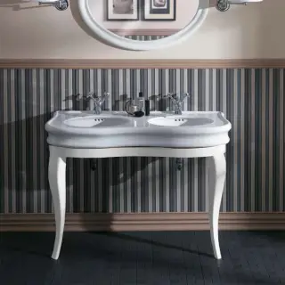 Simas Lante Консоль под раковину LAM120 напольная 111х50,5х75,5h см, округлая, цвет: белый глянцевый LAM120 bi