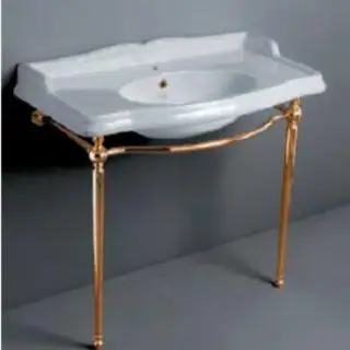 Simas Arcade Консоль под раковину AR864 напольная 68,5х41,5х85,5h см, округлая, цвет: золото глянц. ARCG1oro