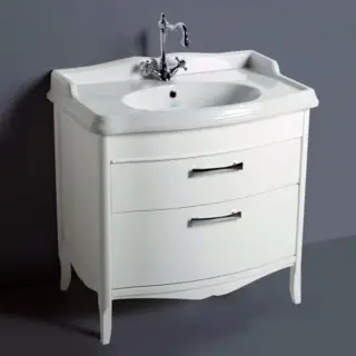 Simas Arcade Тумба под раковину AR864, напольная 83х54х80,5h см, 2 ящика, цвет: белый глянцевый ARM2bi/cr