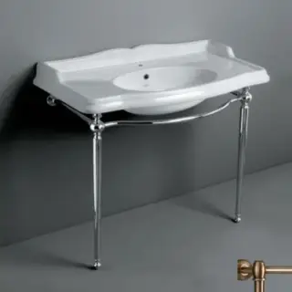 Simas Arcade Консоль под раковину AR864 напольная 68,5х41,5х85,5h см, округлая, цвет: бронза глянц. ARCG1br