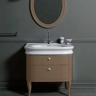 Simas Lante Тумба под раковину LA11, напольная 82х50х75h см, 2 ящика, цвет: tortora LAM90 tortora