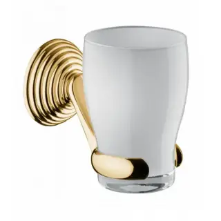 Bongio Impero Стакан для зубных щеток подвесной, стеклянный матовый, цвет: золото 24К 06014OR00