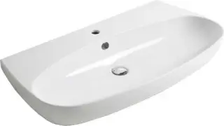 Simas Vignoni Раковина подвесная 100х52 см, с переливом, 1 отвер. под смеситель, цвет: белый глянц. VI12bi*1