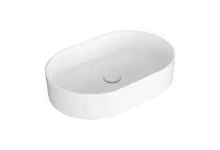 Simas Folio Раковина чаша 60х40 см, без перелива и отверстия под смеситель, цвет: белый глянцевый FO02bi