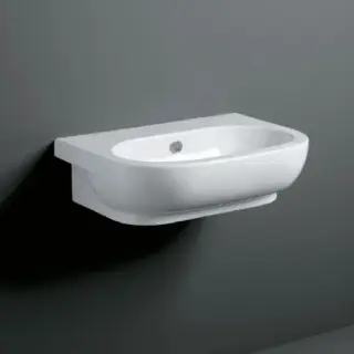 Simas E-Line Раковина подвесная 65х48 см, с переливом, без отвер. под смеситель, цвет: белый глянц. EL10bi*0