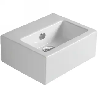 Simas Frozen Раковина подвесная 43х33,5 см, с переливом, 1 отвер. под смеситель, цвет: белый глянц. FZ14bi*1