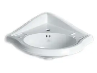 Simas Arcade Раковина угловая 57.5х57.5 см, с переливом, 3 отвер. под смеситель, цвет: белый глянц. AR884bi*3