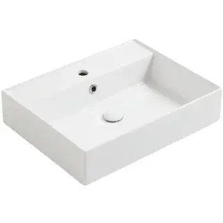 Simas Agile Раковина подвесная 61х46 см, с переливом, 1 отверстие под смеситель, цвет: белый глянц. AG61 bi*1