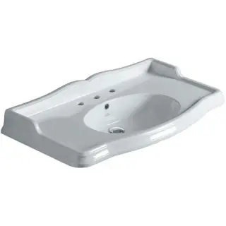 Simas Arcade Раковина подвесная 105х56 см, с переливом, 3 отвер. под смеситель, цвет: белый глянц. AR874bi*3