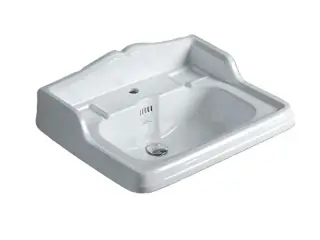 Simas Arcade Раковина подвесная 68х54 см, с переливом, 3 отверстия под смеситель, цвет: белый глянц. AR824bi*3