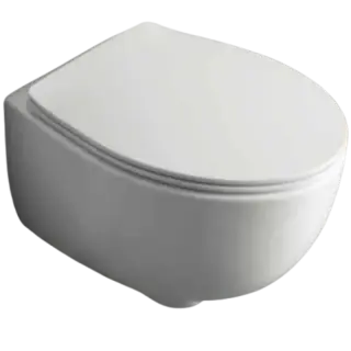 Simas Bormio Унитаз подвесной безободковый 35х52 см, без крышки-сиденья, цвет: белый глянцевый BR18bi