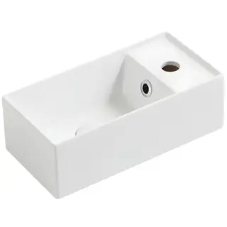 Simas Agile Раковина подвесная 40х20 см, с переливом, 1 отверстие под смеситель, цвет: белый глянц. AG20 bi*1