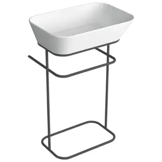 Simas Wave Раковина чаша 60х42 см, без перелива и отверстия под смеситель, цвет: белый глянцевый WA04 bi*0