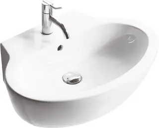 Simas Lft Spazio Раковина подвесная 60х44 см, с переливом, 1 отвер. под смесит., цвет: белый глянц. LFT24bi*1